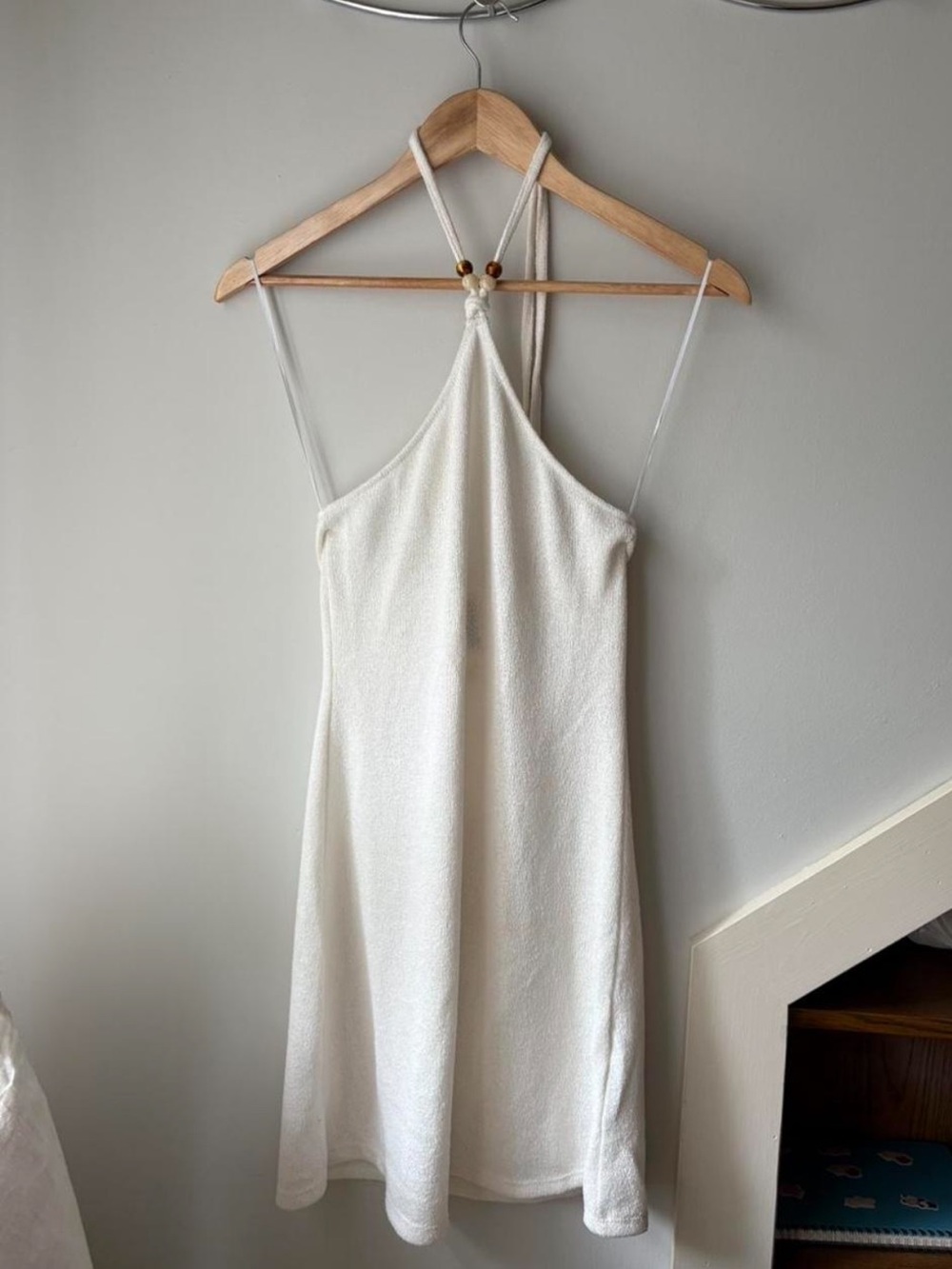 White Halter Cover up Dress